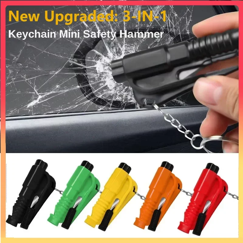 Rescue Rope Throw - Compact 3-in-1 Car Safety Hammer, Window