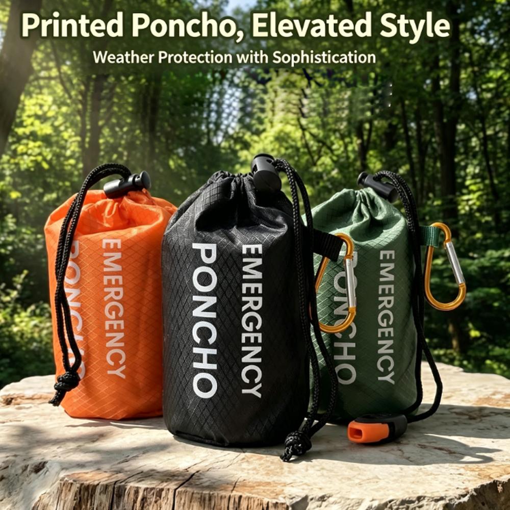 Portable Emergency Rain Poncho - огляд і ціна Emergency Poncho Rain
